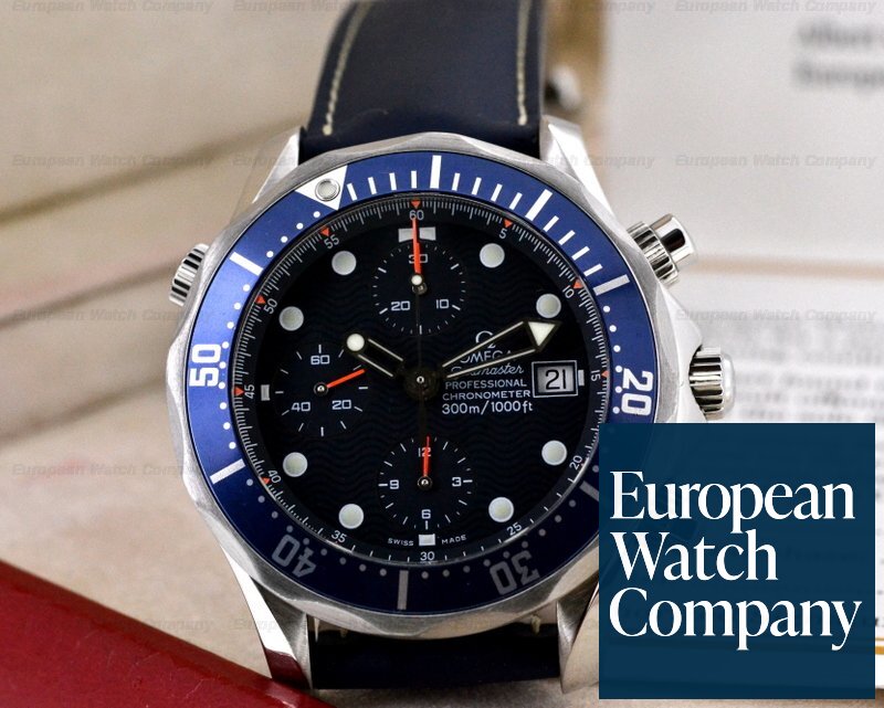 Omega 2599.80.00 Seamaster Professional SS Chronograph Blue Dial 