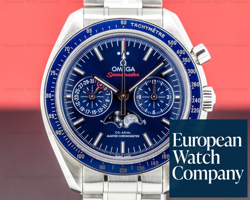 Omega Speedmaster Automatic Moon SS Blue Dial Ref. 304.33.44.52.03.001