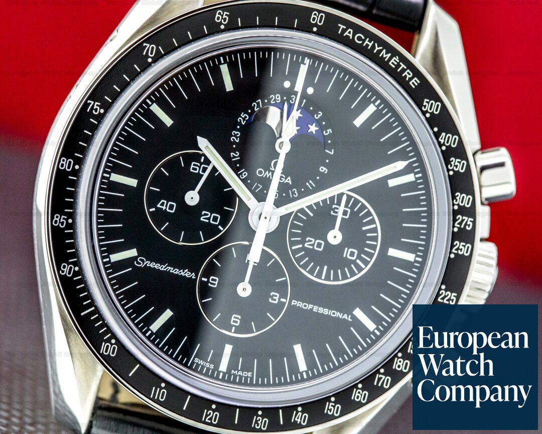 Omega Speedmaster Moon Phase Manual Wind SS Discontinued Ref. 3876.50.31