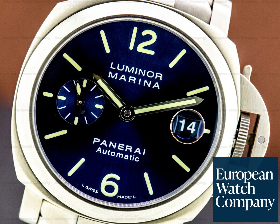 Panerai Luminor Marina Titanium 40mm Blue dial. Ref. PAM00283