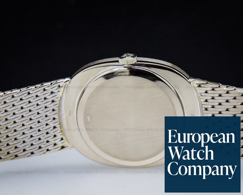 Patek Philippe Ellipse Mid Size 18K White Gold / Mesh Bracelet Ref. 3748
