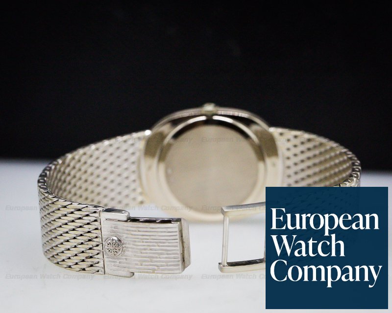 Patek Philippe Ellipse Mid Size 18K White Gold / Mesh Bracelet Ref. 3748