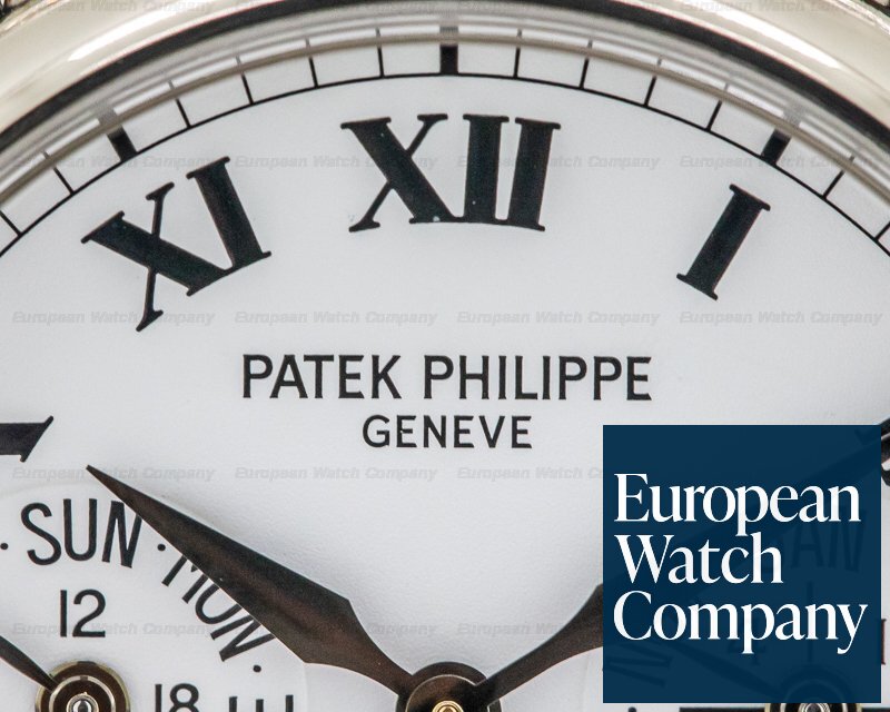 Patek Philippe Perpetual Calendar White Dial Roman 18K White Gold RARE Ref. 3940G-025