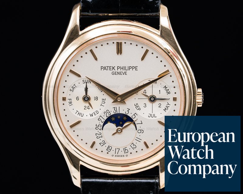 Patek Philippe 3940R Perpetual Calendar Rose Gold Silver Dial (28507 ...