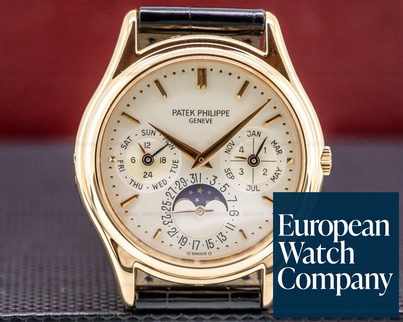 Patek Philippe 3940R Perpetual Calendar Rose Gold Silver Dial EARLY ...