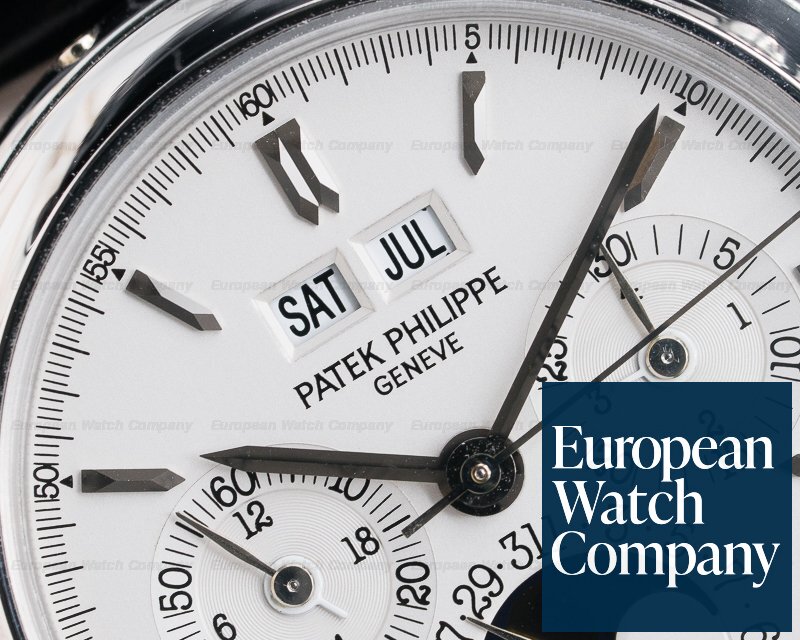 Patek Philippe Perpetual Calendar Chronograph Platinum Silver Dial Ref. 3970P