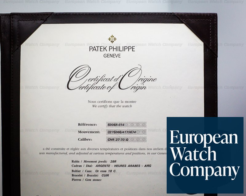 Patek Philippe Perpetual Calendar Split Second Chronograph 5004 18K Rose Gold SEALED Ref. 5004R-014