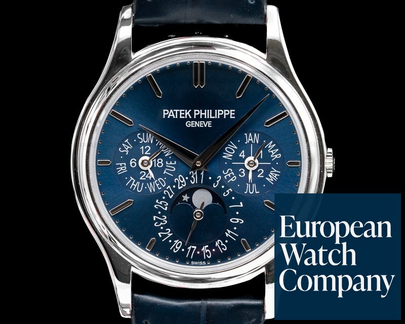 Patek Philippe Perpetual Calendar Platinum Blue Dial 5140 Ref. 5140P-001