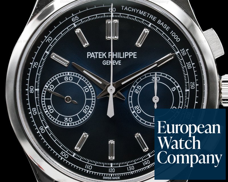 Patek Philippe Chronograph Platinum Blue Diamond Dial Ref. 5170P-001