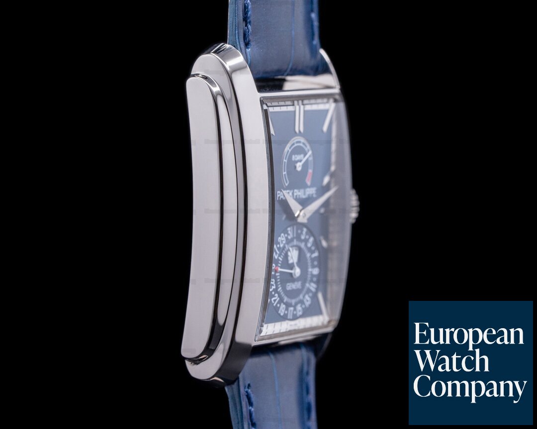 Patek Philippe Gondolo 8 Day Manual Wind Blue Dial 18K White Gold Ref. 5200G-001