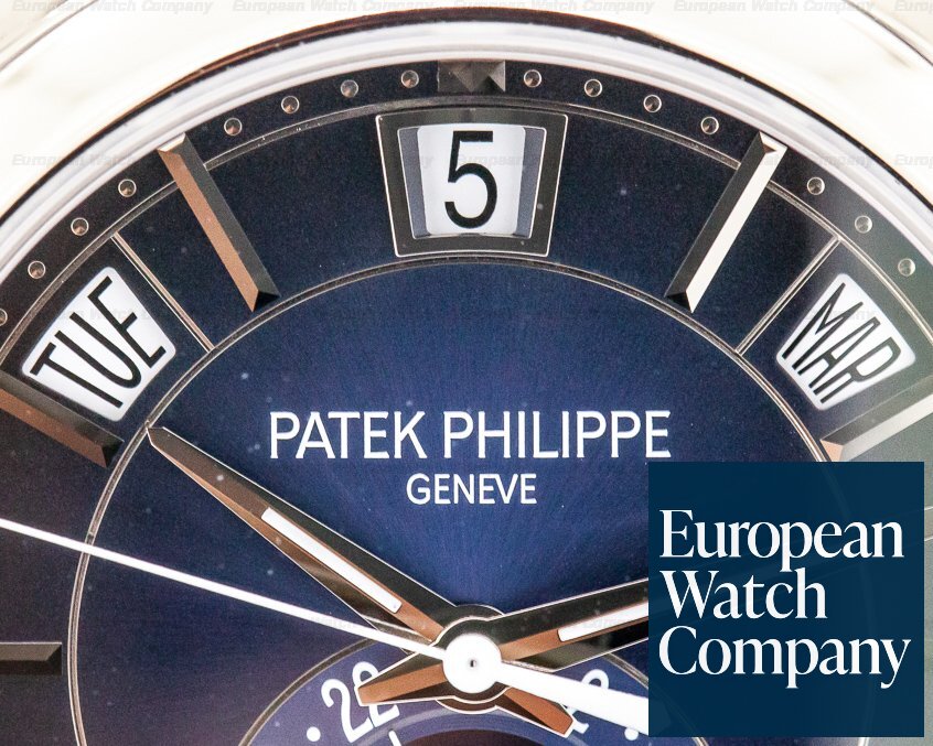 Patek Philippe Annual Calendar Blue Dial 18K White Gold UNWORN Ref. 5205G-013