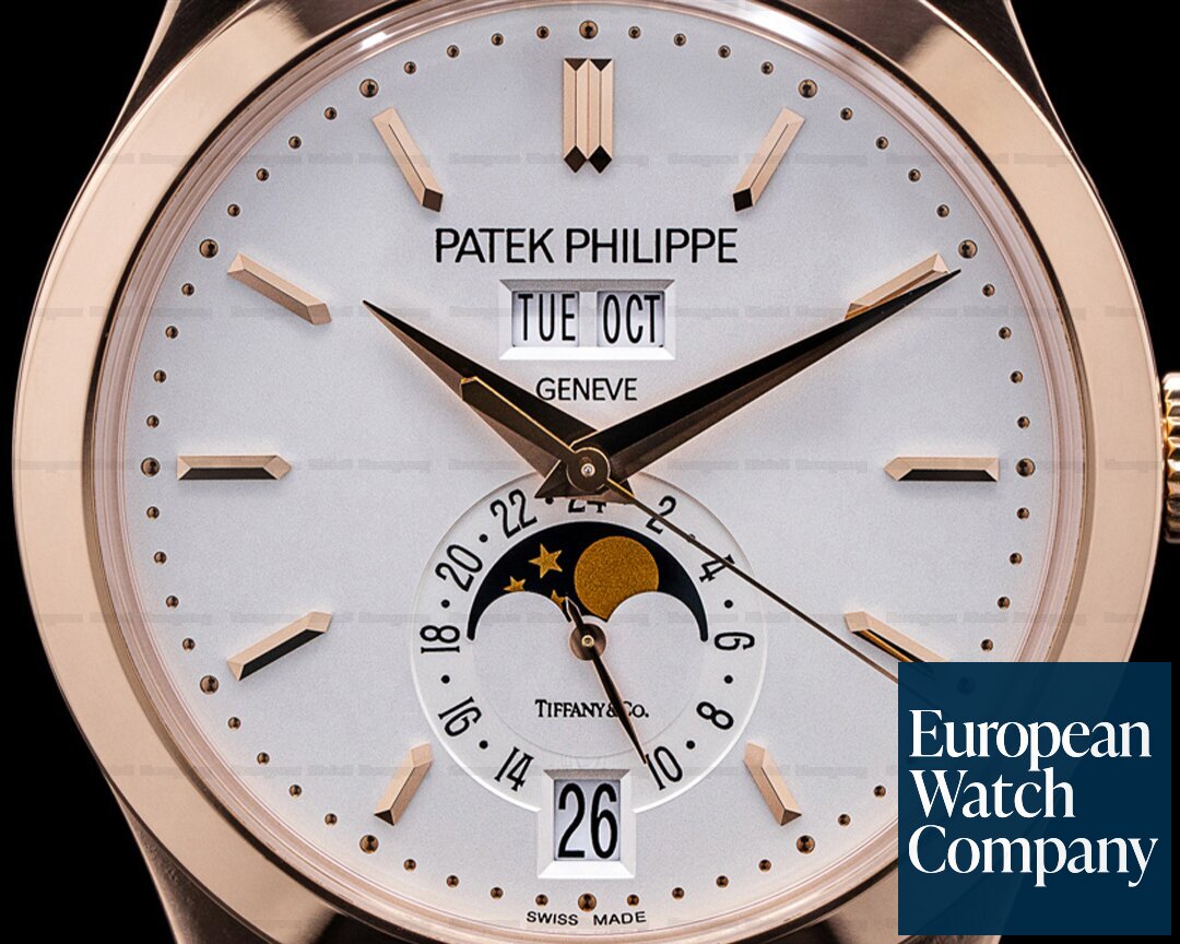 Patek Philippe Annual Calendar 5396R Tiffany & Co Rose Gold Silver Dial Ref. 5396RTIFFANY