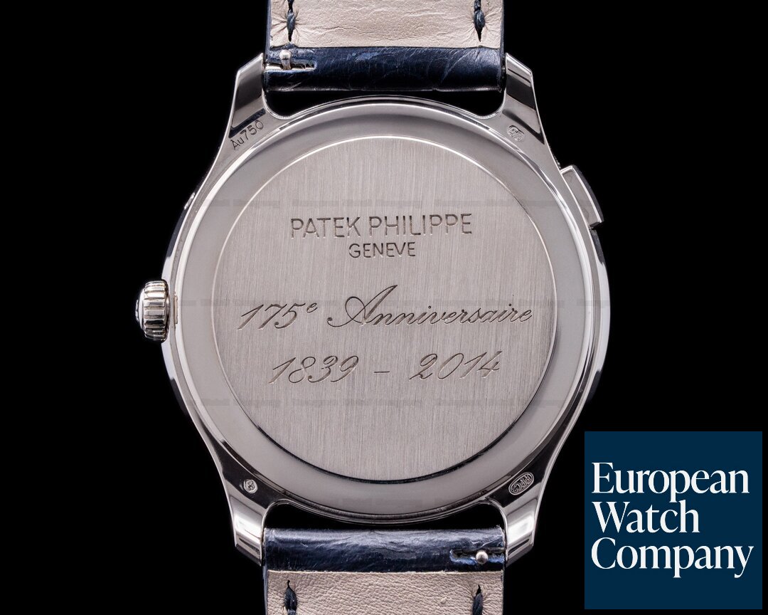 Patek Philippe 175th Anniversary 5575G World Time Moonphase 18K White Gold / Black Dial Ref. 5575G-001