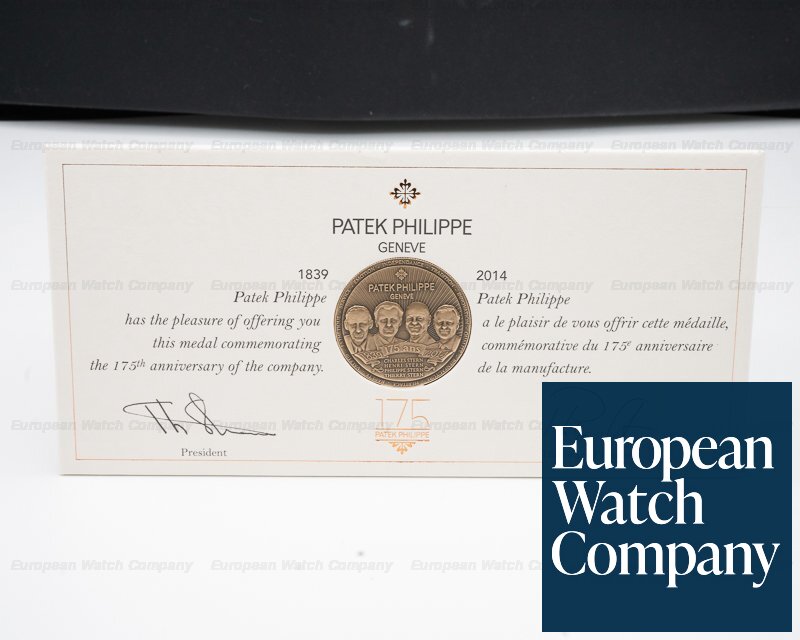 Patek Philippe 175th Anniversary World Time Moonphase 18K White Gold / Black Dial Ref. 5575G-001