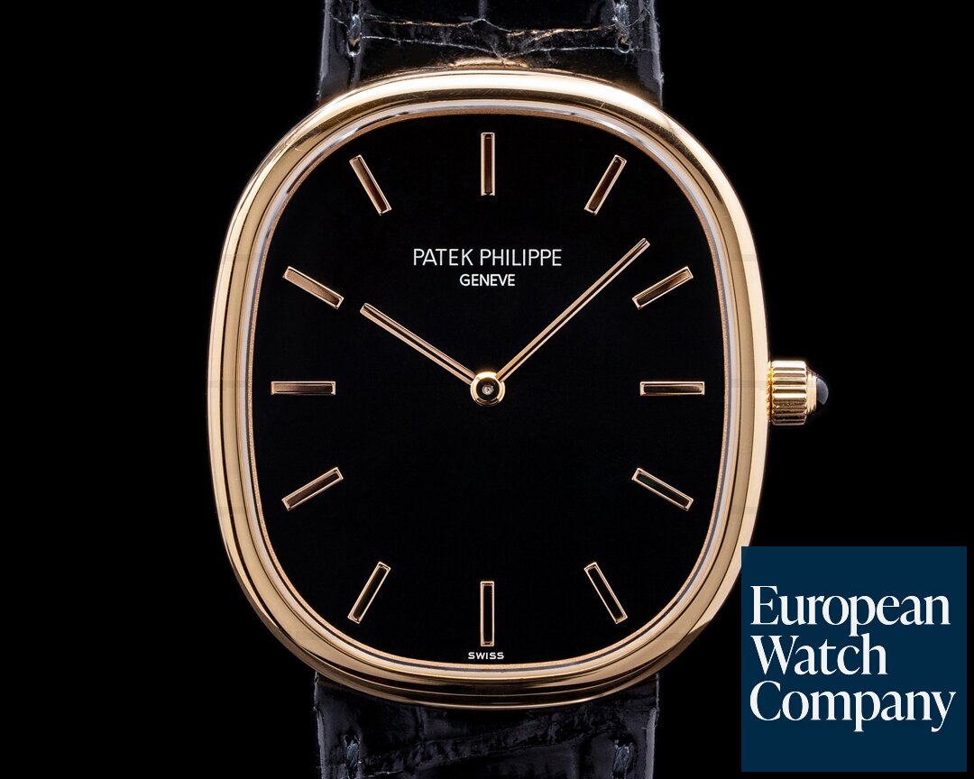 Patek Philippe Golden Ellipse 5738R Rose Gold Black Dial Ref. 5738R-001