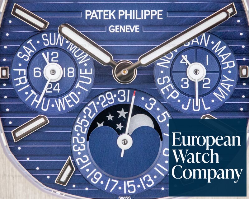 Patek Philippe Nautilus 5740 Perpetual Calendar 18k White Gold Blue Dial Ref. 5740/1G-001