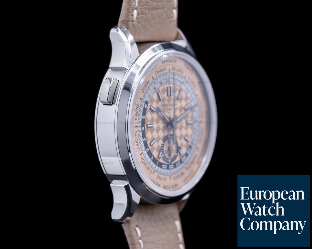 Patek Philippe World Time 5935A Chronograph SS Salmon Dial Ref. 5935A-001