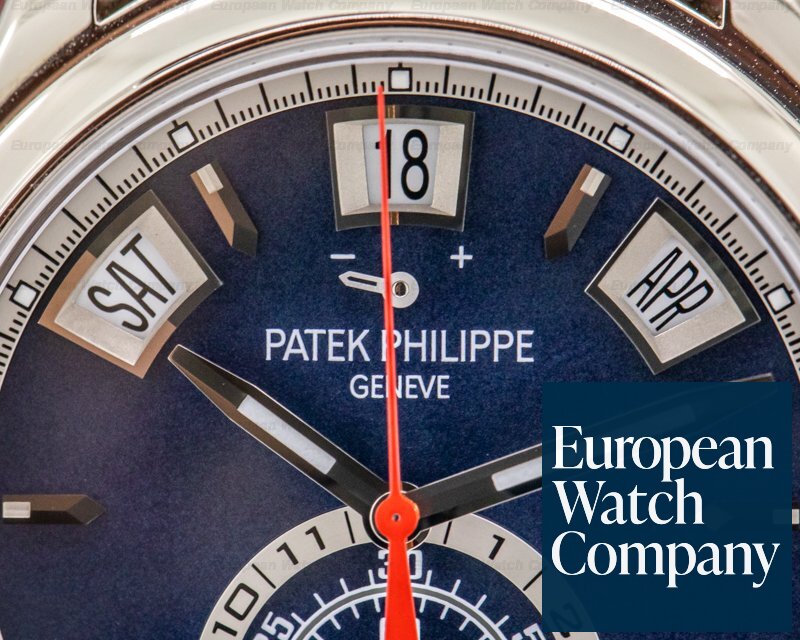 Patek Philippe Annual Calendar Chronograph White Gold Blue Dial 2020 UNWORN Ref. 5960/01G-001