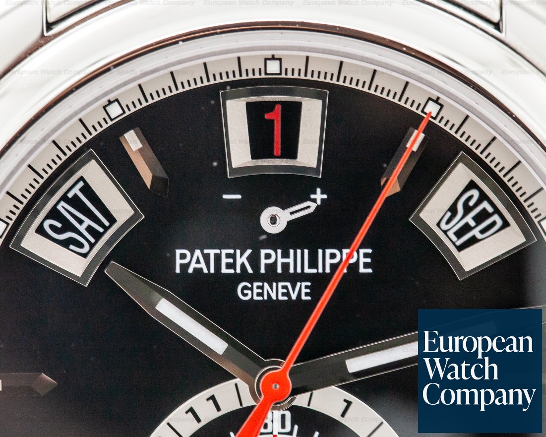 Patek Philippe Annual Calendar Black Dial Chronograph SS DISCONTINUED UNWORN Ref. 5960/1A-010