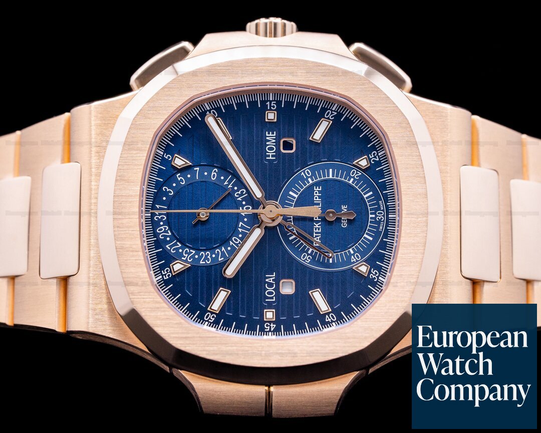 Patek Philippe Nautilus 5990/1R Travel Time Chronograph 18k Rose Gold 2021 Ref. 5990/1R-001