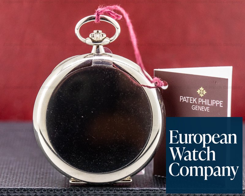 Patek Philippe White Gold Hunter Pocket Watch 48MM Ref. 980G-010
