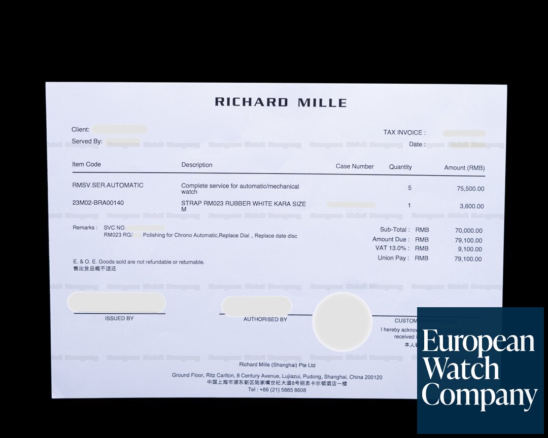 Richard Mille Richard Mille RM023 Automatic 18k Rose Gold / Rubber RM SERVICED Ref. RM023 AJ RG