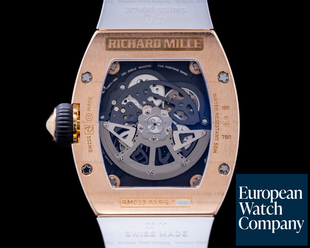 Richard Mille Richard Mille RM023 Automatic 18k Rose Gold / Rubber RM SERVICED Ref. RM023 AJ RG