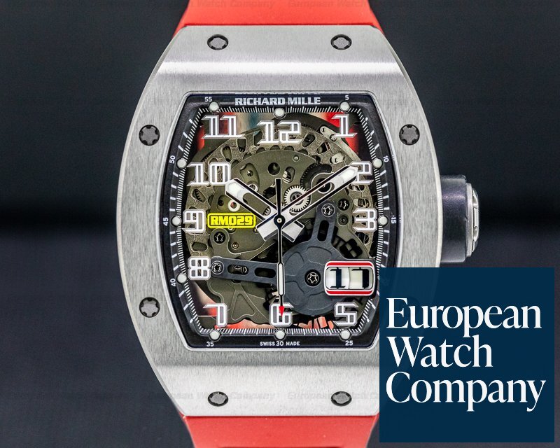 Richard Mille Richard Mille RM29 Automatic Oversize Date Titanium / Red Rubber Ref. RM029