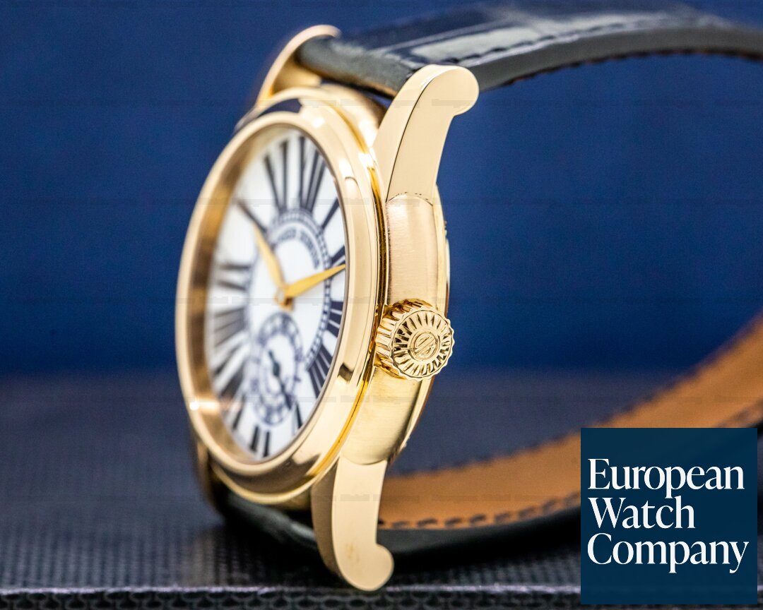 Roger Dubuis Hommage White Enamel Dial 18K Rose Gold Gold Chronometre RARE Ref. HO43.14.5