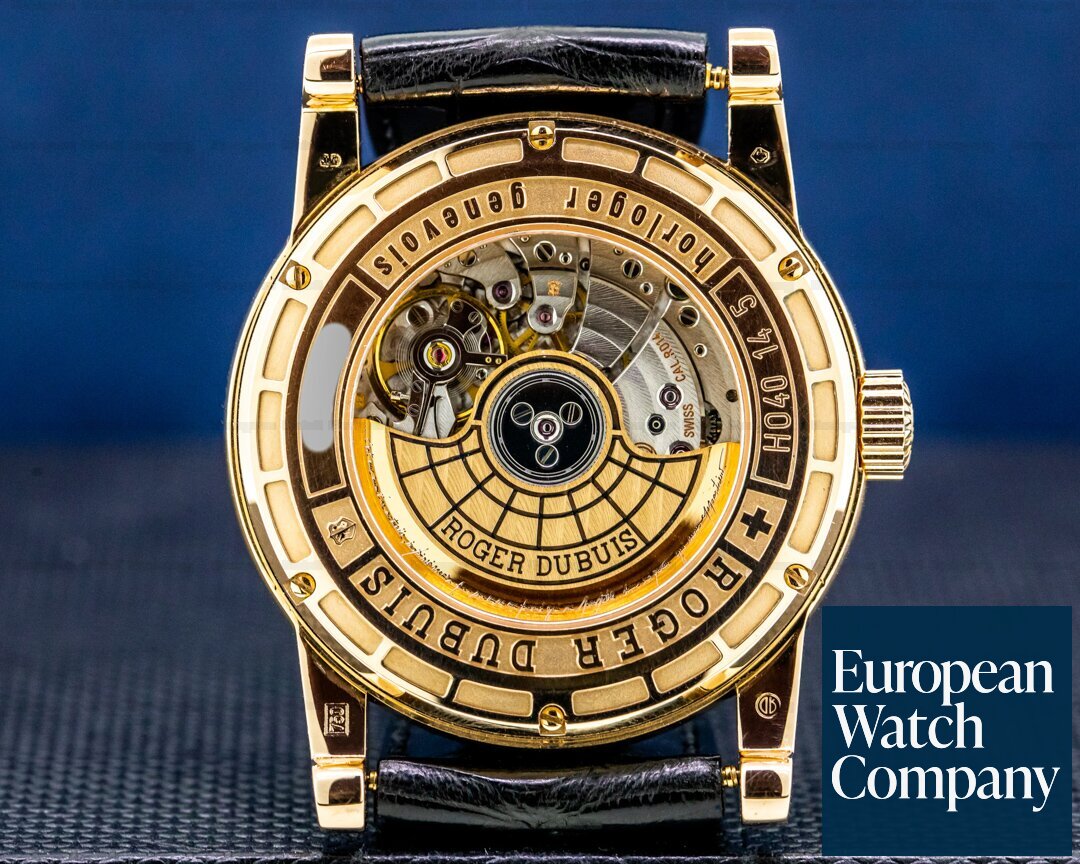 Roger Dubuis Hommage White Enamel Dial 18K Rose Gold Gold Chronometre RARE Ref. HO43.14.5