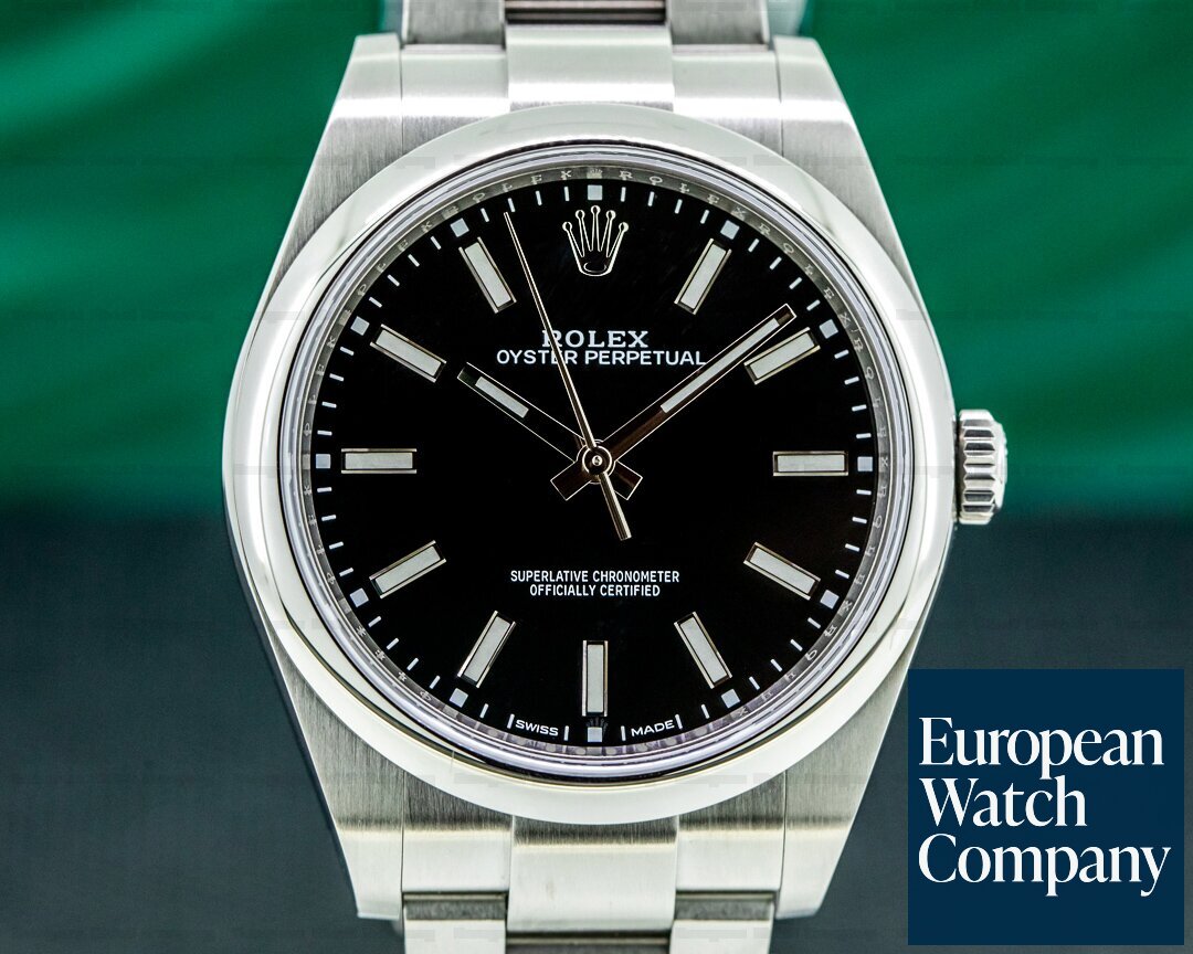 Rolex Oyster Perpetual 114300 SS Black Stick Dial Ref. 114300