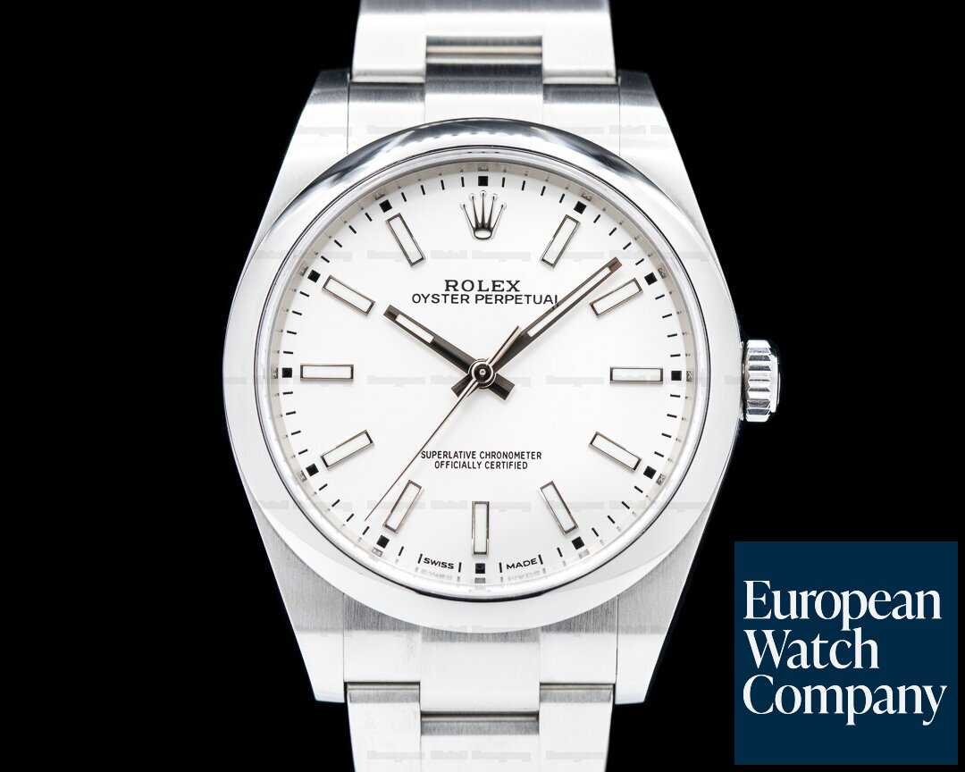Rolex Oyster Perpetual 114300 SS White Stick Dial 2022 Ref. 114300