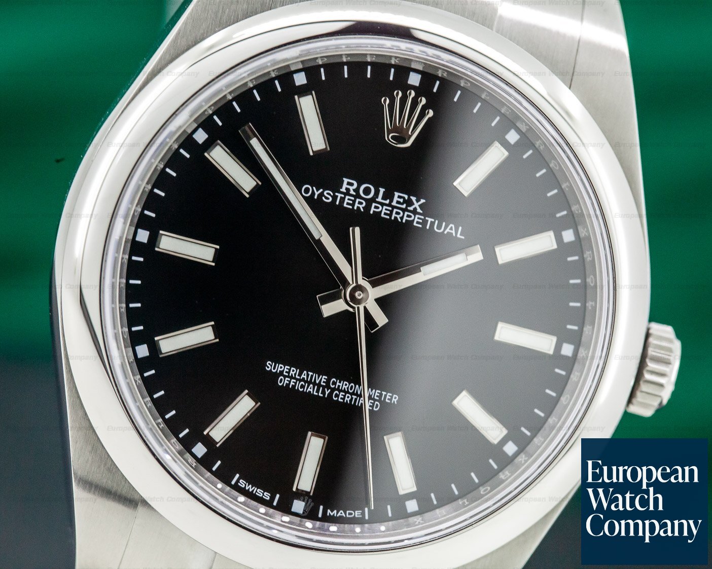 Rolex Oyster Perpetual SS Black Stick Dial Ref. 114300