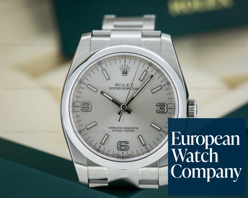 Rolex 116000 Oyster Perpetual SS Silver Dial UNWORN