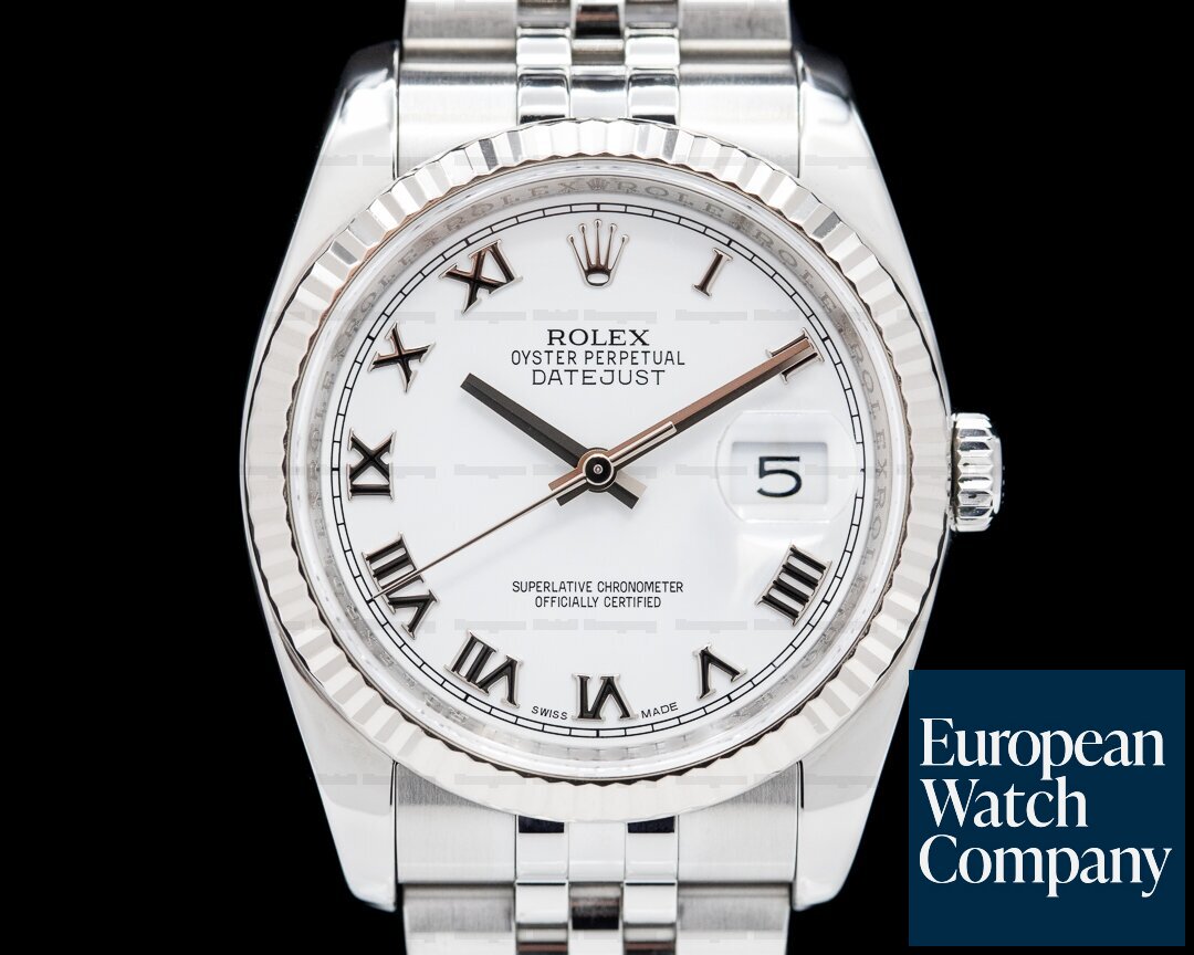 Rolex Datejust SS Jubilee Silver Roman Dial Ref. 116234