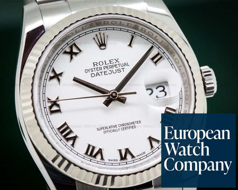 Rolex Datejust White Roman Dial SS Ref. 116234