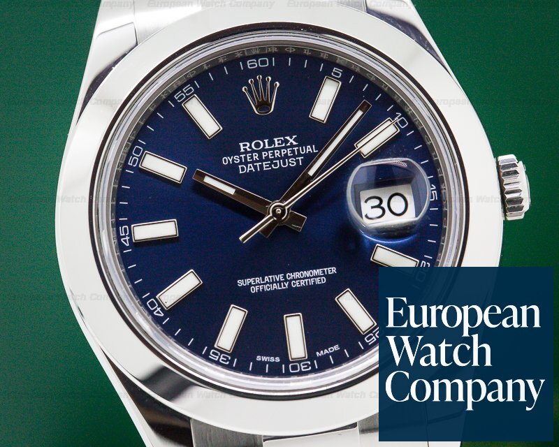 Rolex Datejust II SS Blue Dial / Oyster Bracelet Ref. 116300