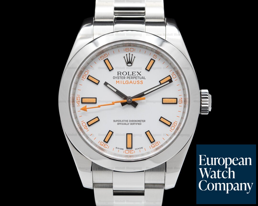Rolex Milgauss SS White Dial 116400 Ref. 116400