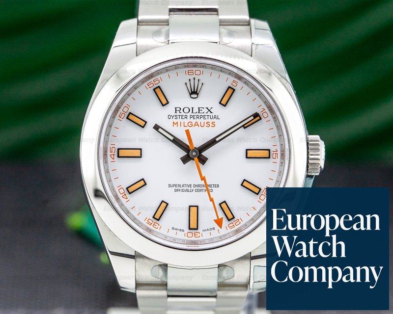 Rolex Milgauss SS White Dial NEW OLD STOCK Ref. 116400