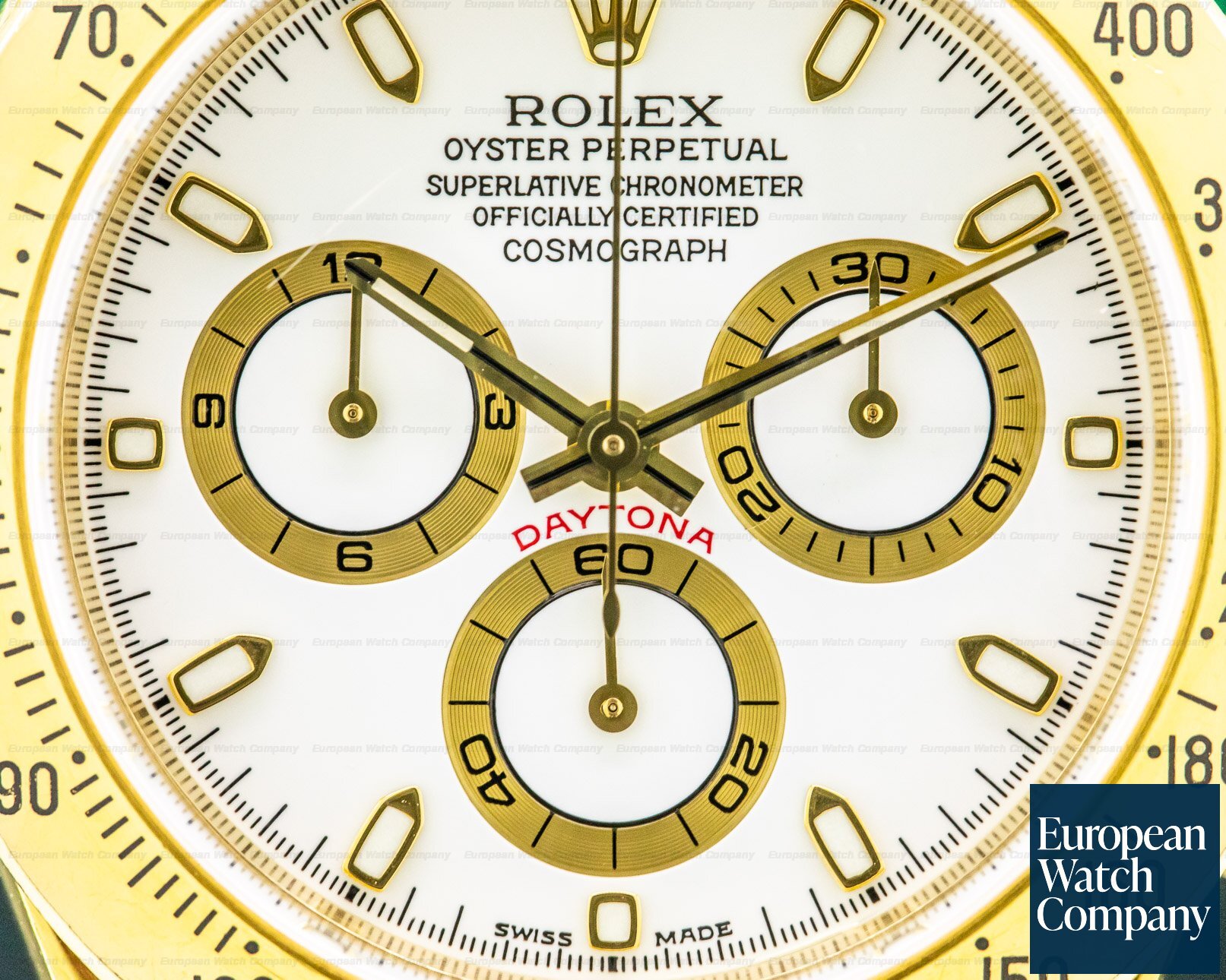 Rolex Daytona 18K Yellow Gold White Dial BOX & PAPERS Ref. 116528