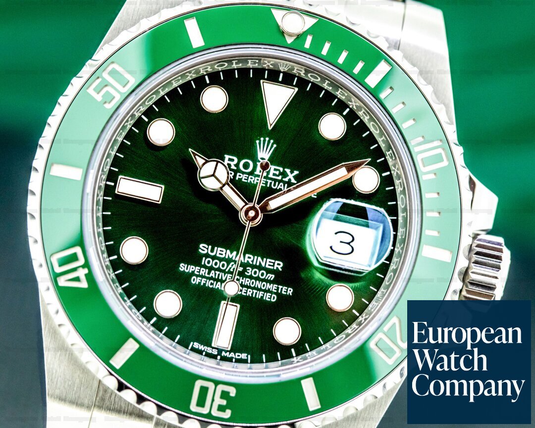 Rolex Submariner 116610LV HULK Green Ceramic Bezel Green Dial SS 2019 Ref. 116610LV