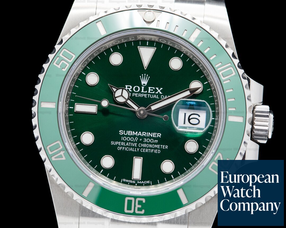 Rolex Submariner Hulk Green Ceramic Bezel Green Dial SS 2019 Ref. 116610LV