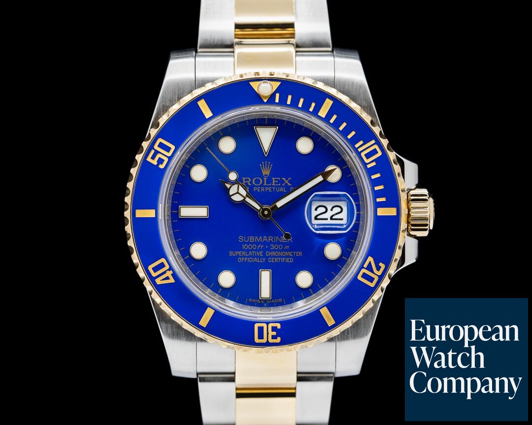 Rolex 116613LB Submariner 116613LB Ceramic flat blue dial 18K / SS 