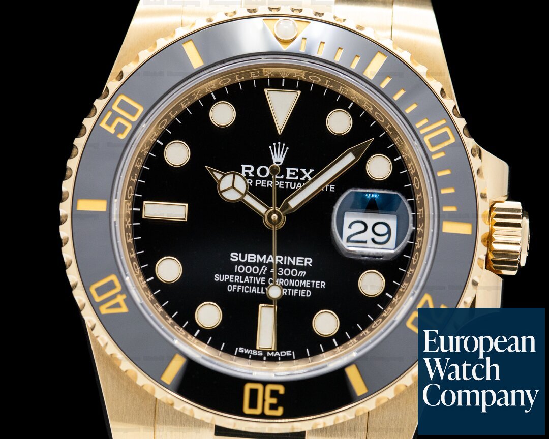Rolex 116618 Rolex Submariner 116618 18K Yellow Gold Black Dial (43770 ...