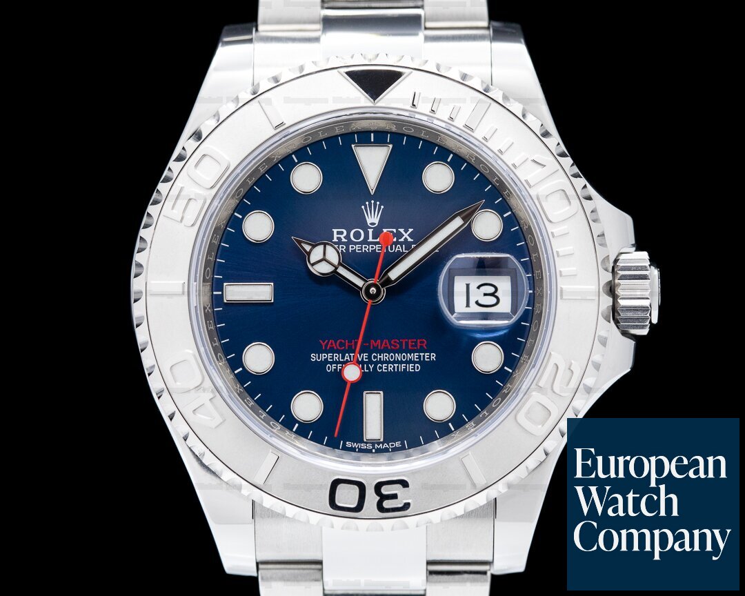 Rolex 116622 Yacht Master SS Blue Dial / Platinum Bezel