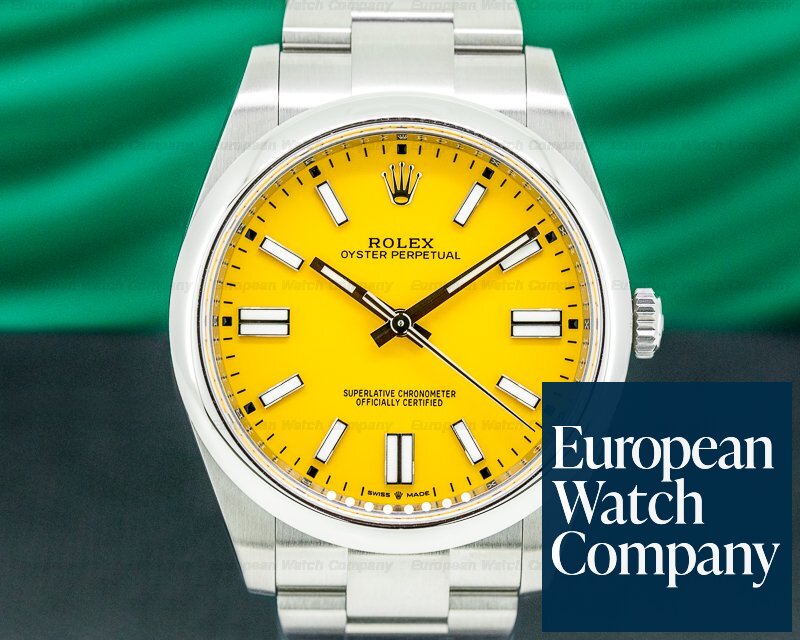 Rolex Oyster Perpetual 124300 41mm SS / Yellow Dial NEW 2020 UNWORN Ref. 124300