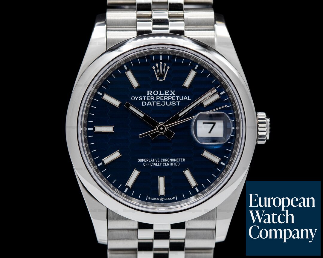 Rolex Datejust 126200 Blue Motif Dial / Jubilee Bracelet 2022 Ref. 126200