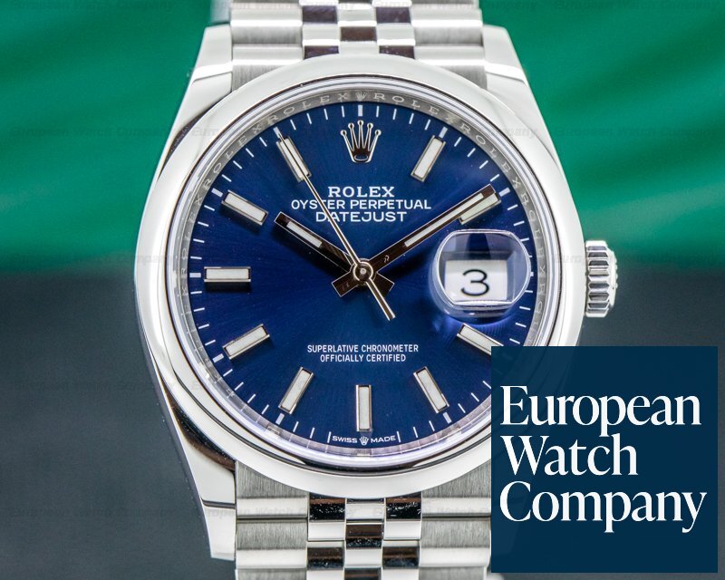 Rolex Datejust Blue Stick Dial / Jubilee Bracelet Ref. 126200