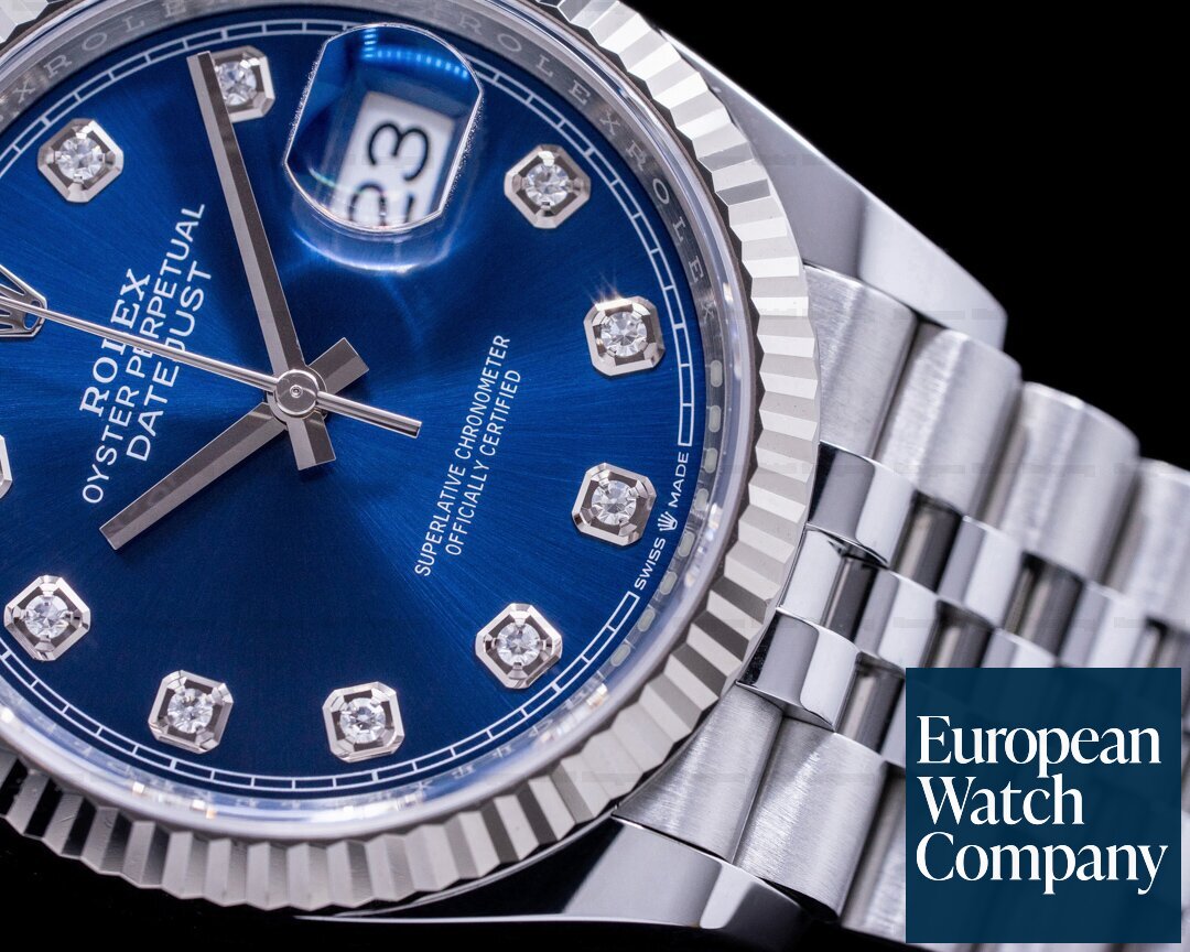 Rolex Datejust 126234-0011 Blue Diamond Dial / Jubilee Bracelet 2022 Ref. 126234-0011