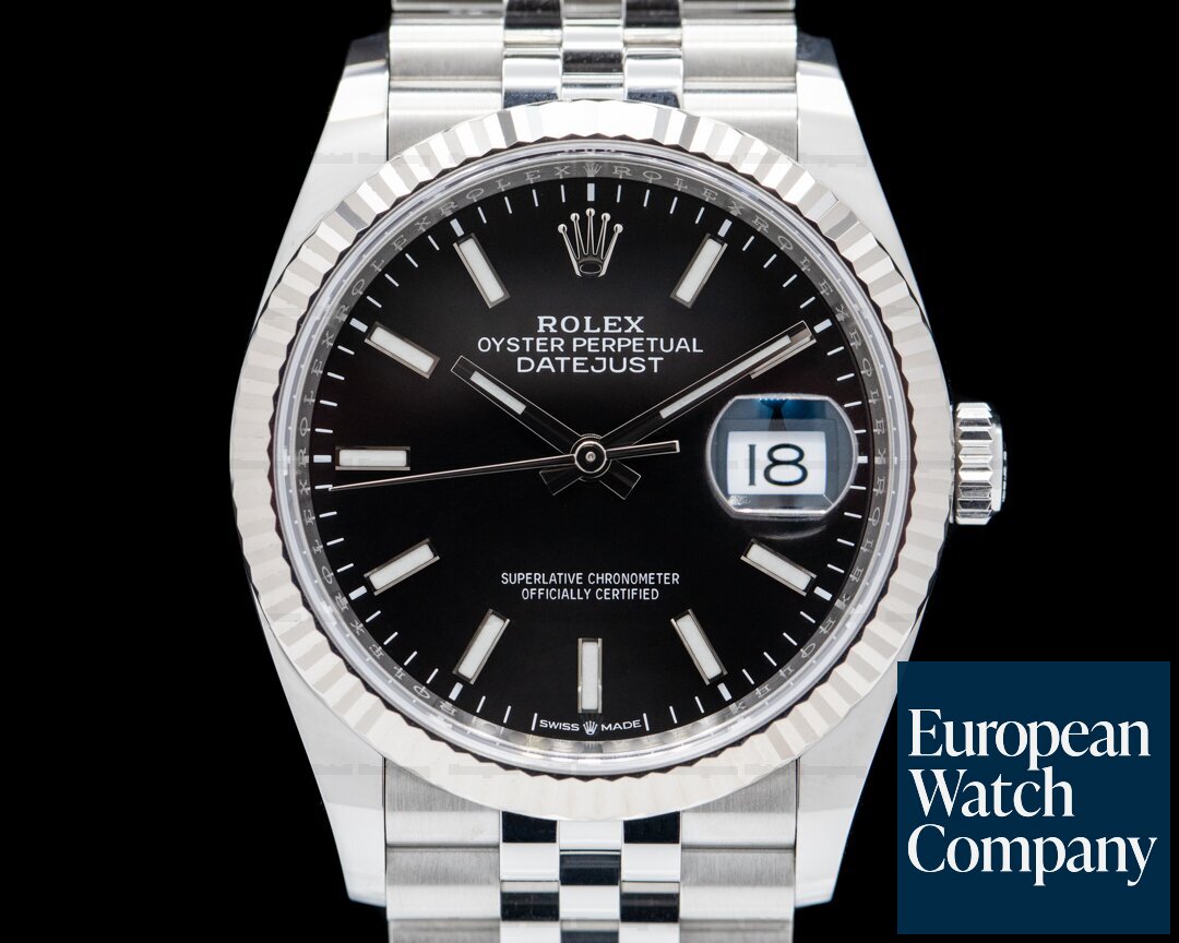 Rolex Datejust Black Stick Dial / Jubilee Bracelet 2019 Ref. 126234